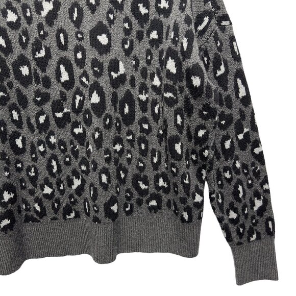 Lucky Brand Thick Knit Leopard Sweater Pullover - Picture 4 of 8